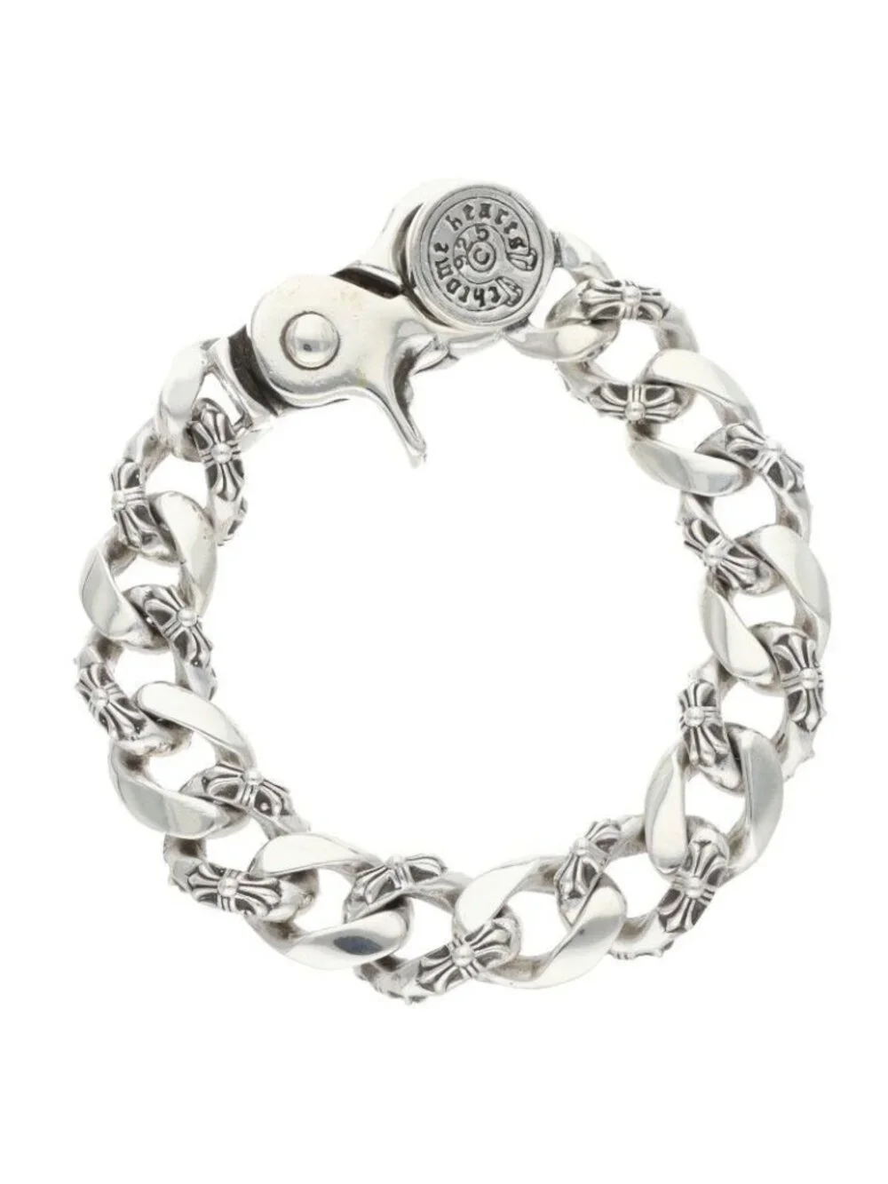 Chrome Hearts Fncy Chn Lnk Fancy Link Clip Silver Bracelet